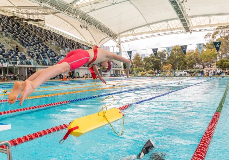 Flying Angus Pool lifesaving